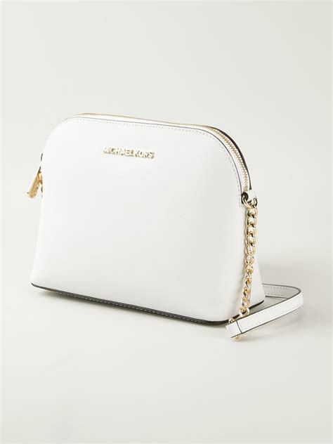 michael kors cindy white crossbody bag